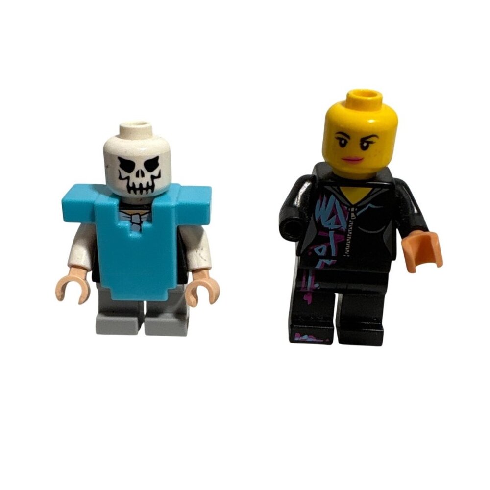 Lego Minifigure Set With Skeleton & Punk Figures Interchangeable Parts